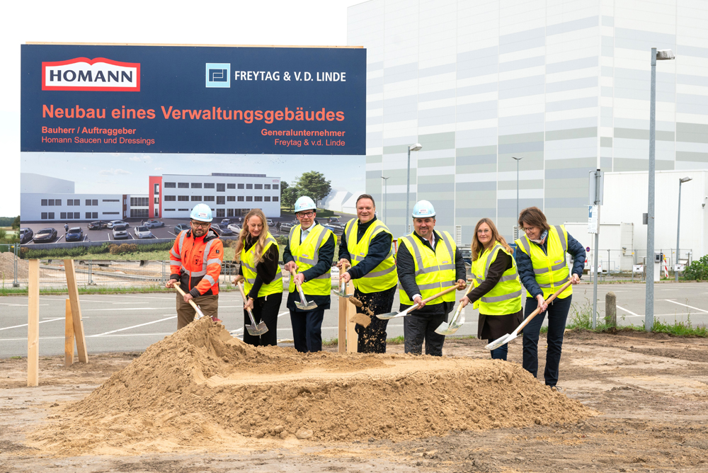 Homann investiert: Spatenstich für neues Verwaltungsgebäude in Bad Essen / Lintorf