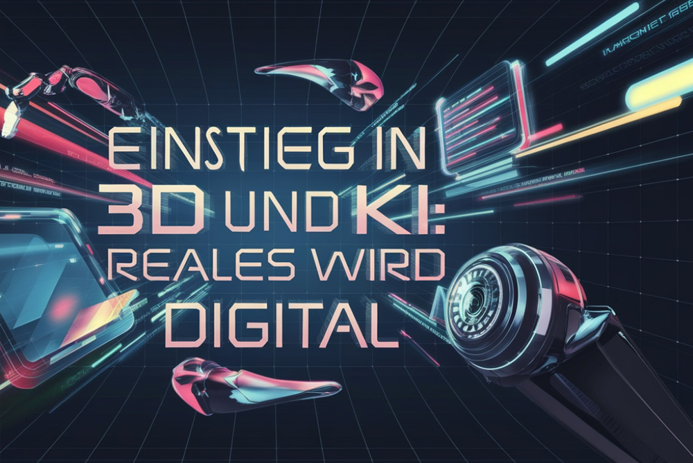 Kostenlose Online-Veranstaltung: "Einstieg in 3D und KI - Reales wird digital"